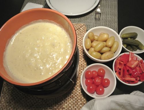 Zwitserse kaasfondue met truffel