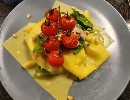 Open lasagne met paddenstoelen en truffel