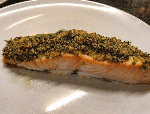 Zalm met kruidenkorst